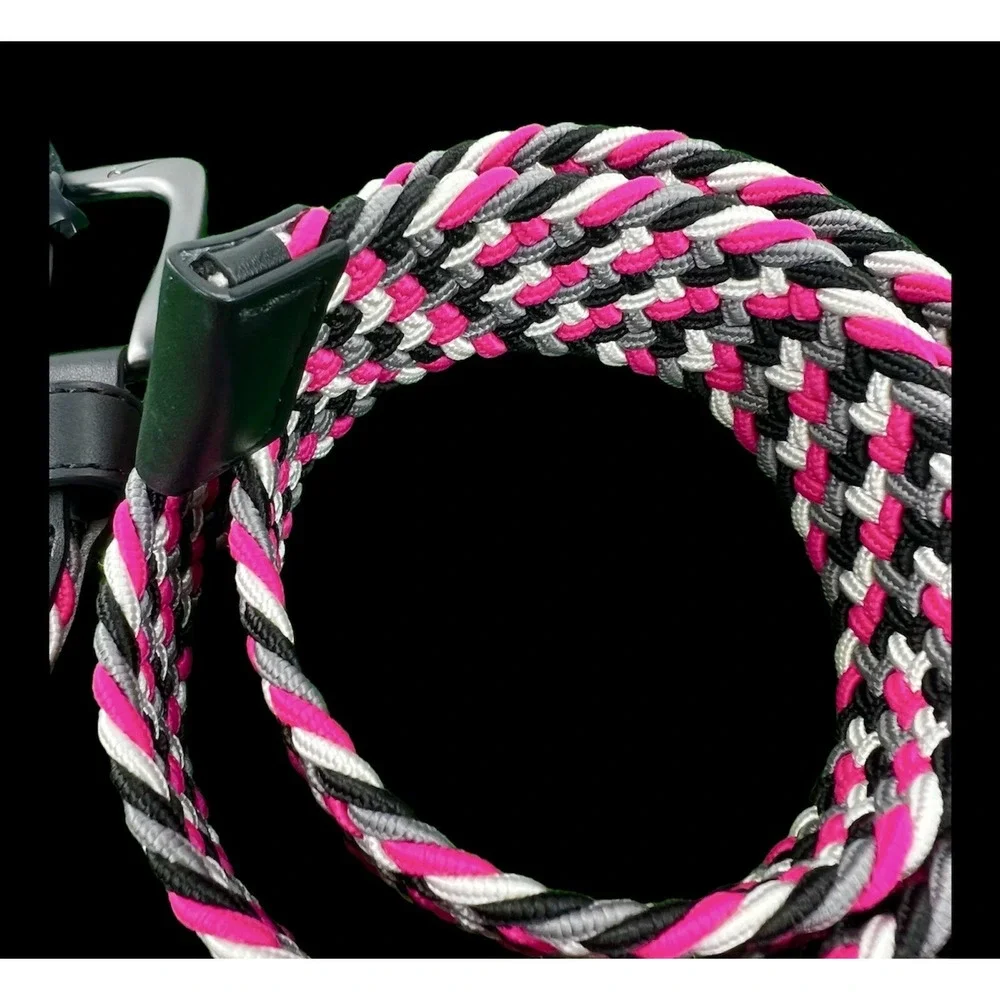 Nike Mens Golf Multi-Weave Stretch Woven G-Flex Belt Multicolor Pink Large 40/42